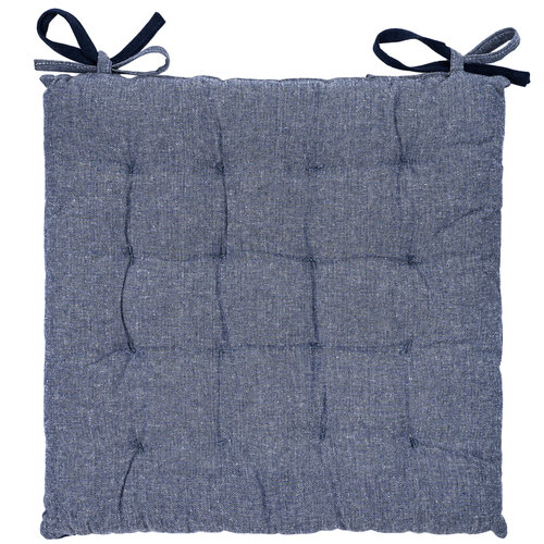 Стьобана подушка для сидіння Heda темно-синя, 40 x 40 см