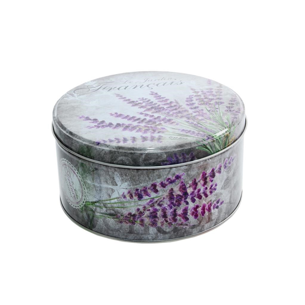 Orion Okrúhla plechová dóza Levanduľa, 14 cm
