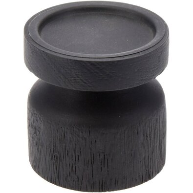 Підсвічник з дерева манго Thabo, 10 х 10 см, чорний