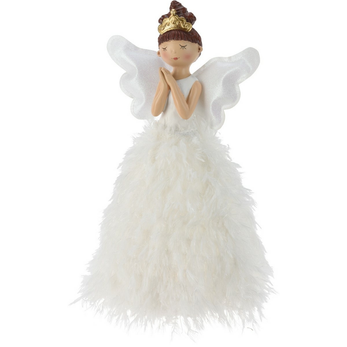 Dekoracja świąteczna LED Anioł Feather, 22 x 36 cm