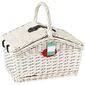 Picknickkorb für 2 Personen Weiß, 38 x 26 x 26 cmweiß  ,