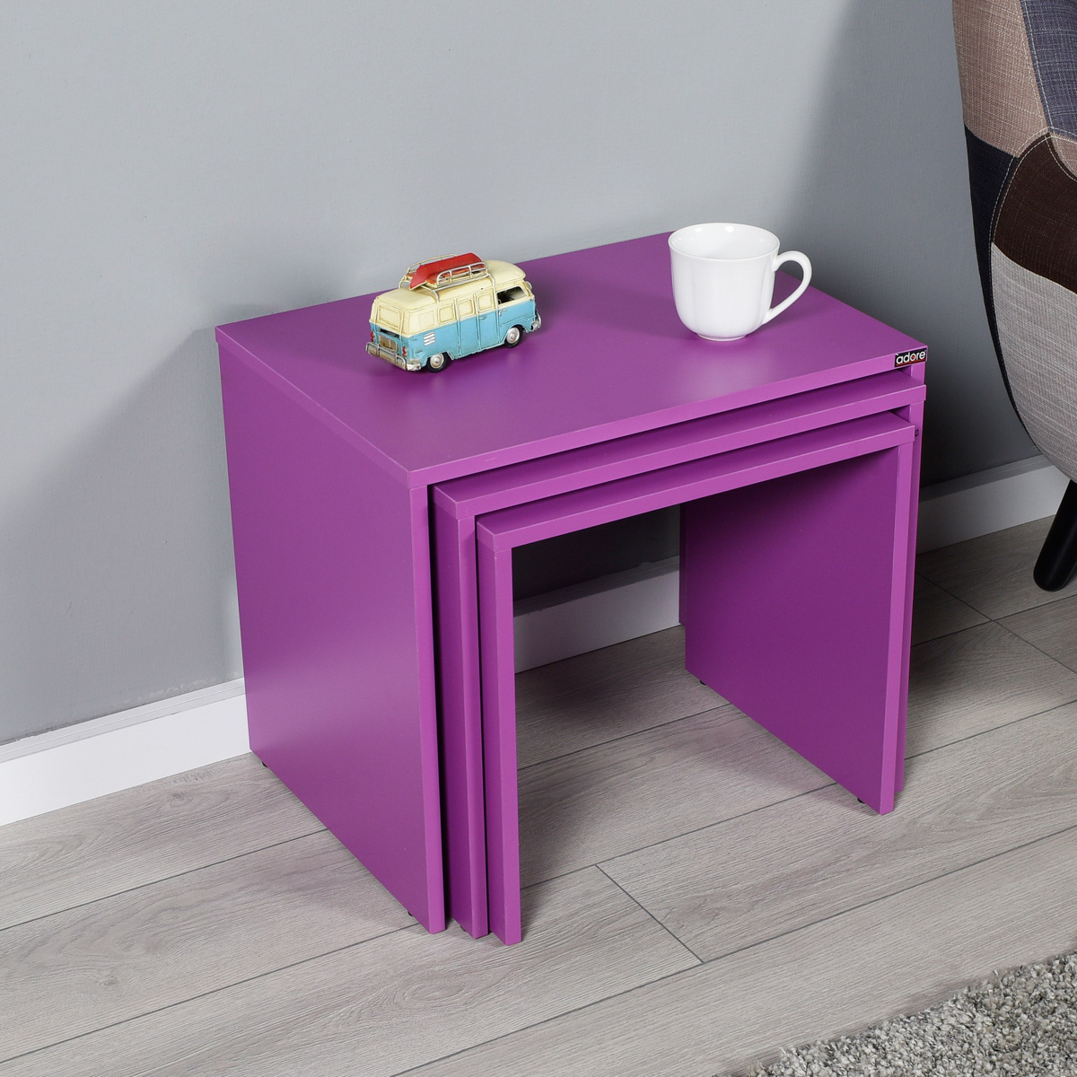 Odkládací stolek SHP Purple, 3 ks - thumb (3)