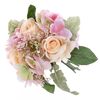 Silvia művirág csokor rózsával és hortenziával, 28 cm
