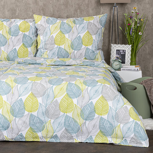 Lenjerie de pat din bumbac 4Home Nordic Leaves, 140 x 220 cm, 70 x 90 cm