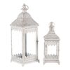 Set de felinare metalice Candela 2 buc, alb