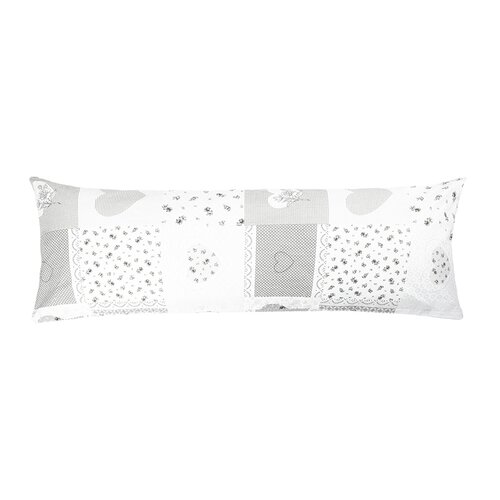 Față de pernă Bellatex pentru pernă de relaxareHeart patchwork gri, 50 x 145 cm, 50 x 145 cm