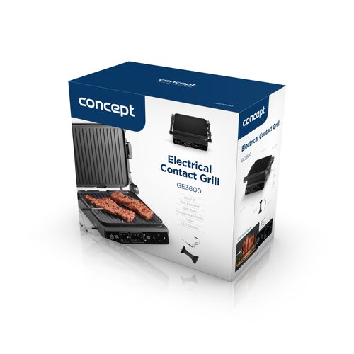 Kontaktný gril Concept GE3600 s teplotnou sondouSklo