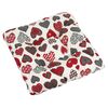 Siedzisko Adela Serce czerwono-szary, 40 x 40 cm