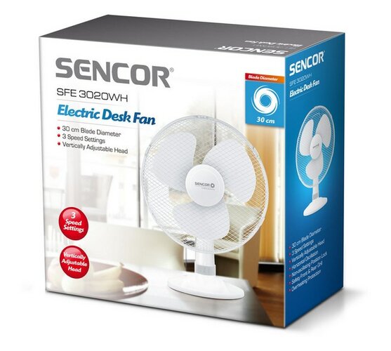 Sencor SFE 3020WH stolní ventilátor