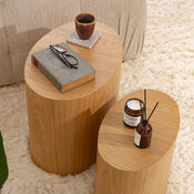 Beistelltisch Elipse Set Oak, 2 Stück
