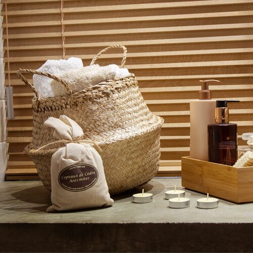 Compactor Pletený úložný košík z morskej trávy Belly, 35 x 32 cm, prírodná