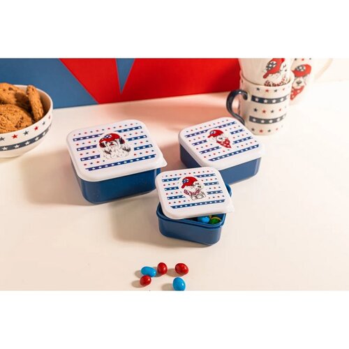 Altom Easy Morning Snackbox-Set blau, 3 Stück