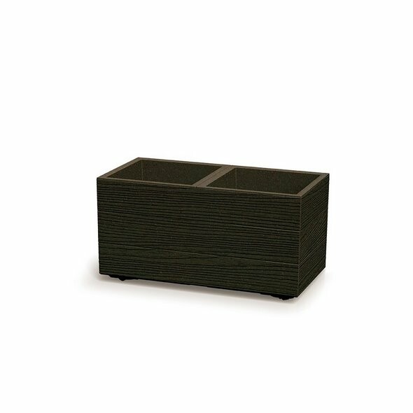 Doniczka MADERA SQUARE ECO WOOD 57,7 cm, ciemnobrązowy