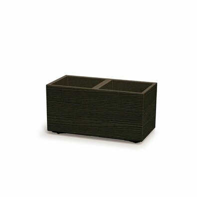 MADERA SQUARE ECO WOOD virágtartó 57,7 cm, sötétbarna
