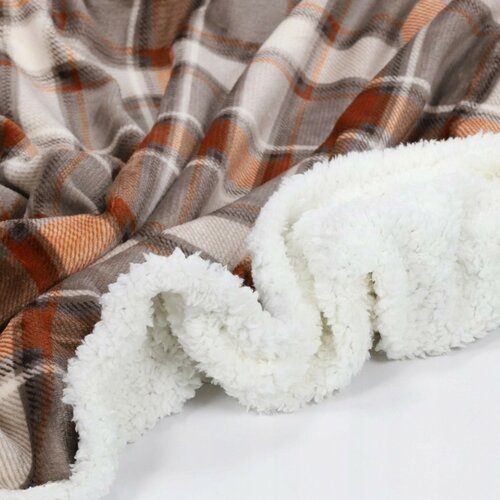Decke Lammfelloptik Classic braun, 200 x 150 cm