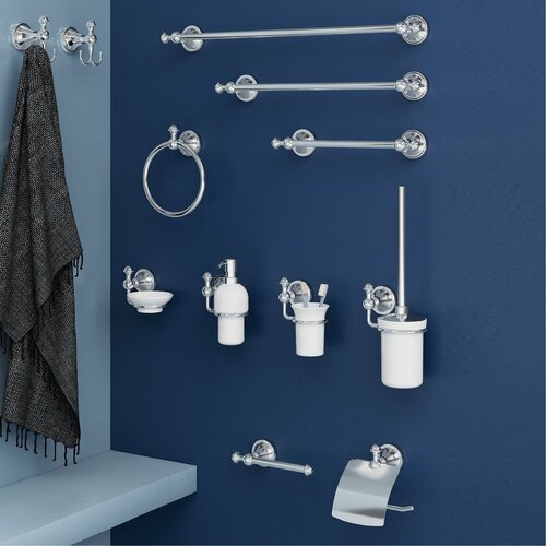 GEDY NV213013 Nevis törülközőtartó 30 x 8,2 cm, króm termék 2. képe