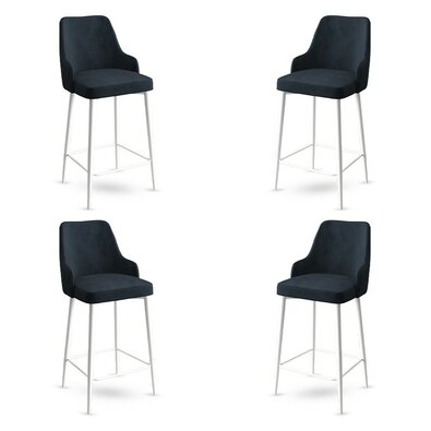 Zestaw krzeseł barowych Enox Anthracite and White,4 szt.