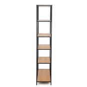 Kovový regál LOFTY GRID Asym Oak, 185 x 77 cm