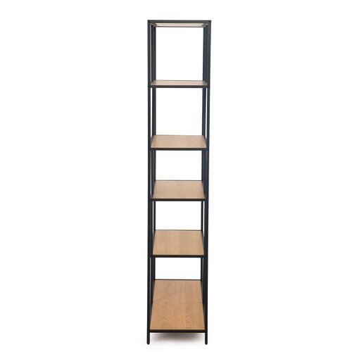 Metalowy regał LOFTY GRID Asym Oak, 185 x 77 cm