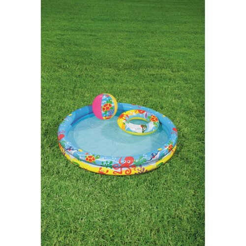 Bestway Aufblasbares Set - Pool, Schwimmring und Ball, 3 Stück