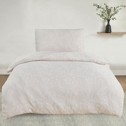 Jacquard-Bettwäsche Boston beige, 140 x 200 cm, 70 x 90 cm