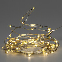 Instalație luminoasă de Crăciun, cu temporizator, 40 LED, 2 m, 8 funcții, alb cald