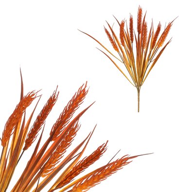 Umetni klasje žitni klas oranžni, 40 cm