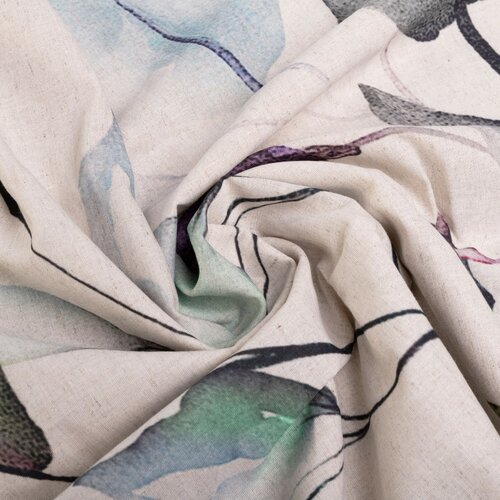 Постільна білизна з суміші бавовни та льону«Букет», 160 x 200 см, 2 шт. 70 x 80 см