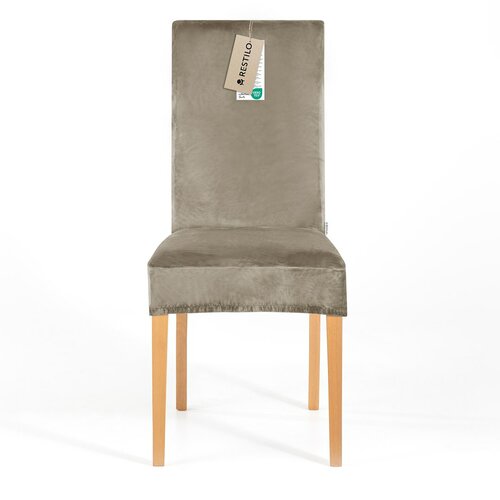 Restilo Napínací potah na židli Sento béžová, 48 x 48 x 58 + 10 cm
