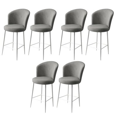 Set de scaune de bar Fora Grey and White, 6 buc.