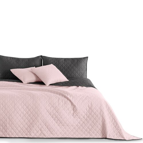 DecoKing Prekriv za postel Axel roza/jeklena, 170x 210 cm