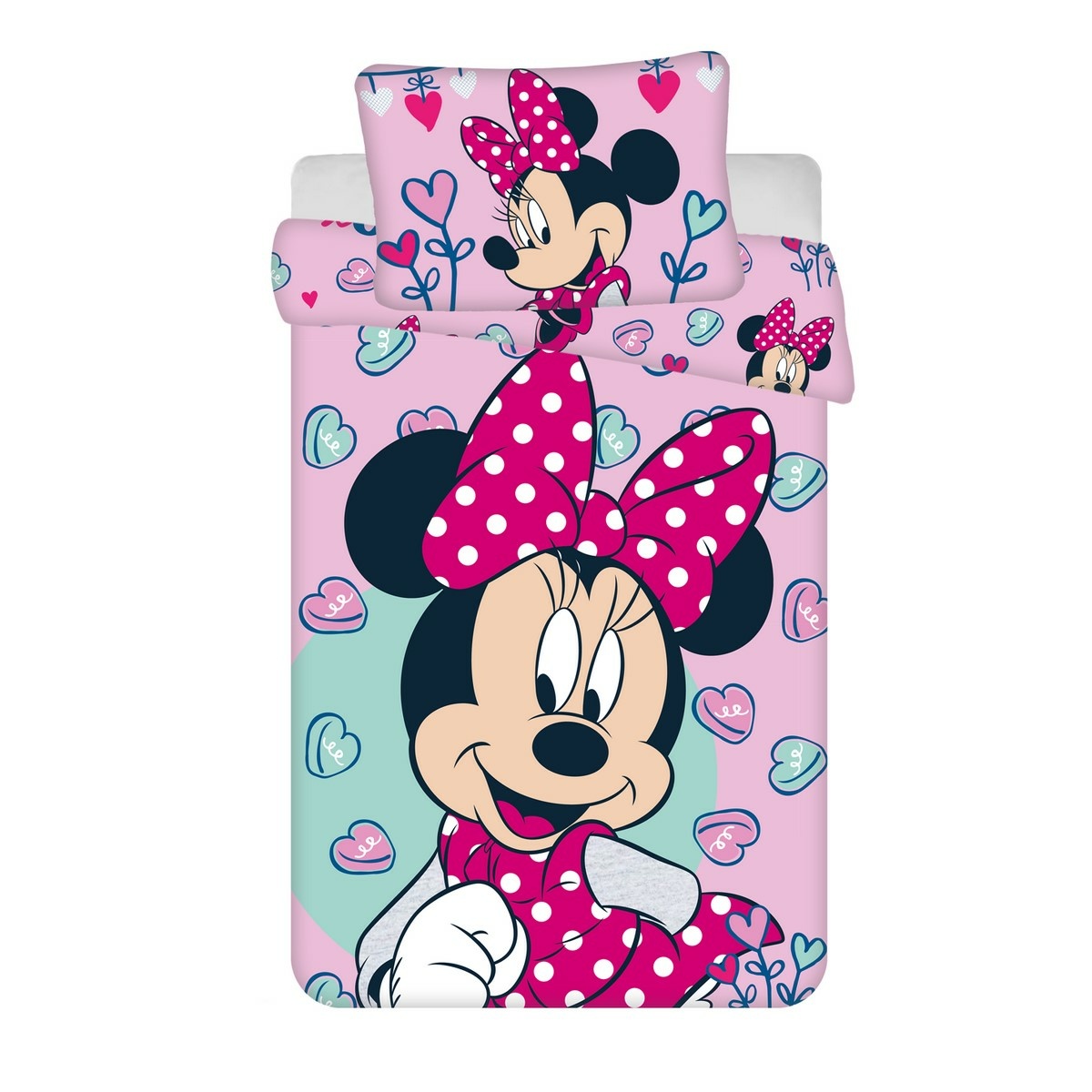 Obrázok Obliečky do postieľky Minnie Mouse baby 07 100x135 40x60 cm 100% Bavlna Jerry Fabrics