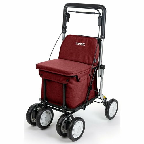 Carlett Senior Assist nakupovalna torba na kolesih38 l, rubin