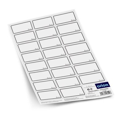 Orion Aufkleber für Gewürze WHITELINE leer 2 x 23 Stück