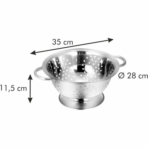 Tescoma Edelstahlsieb mit Boden GrandCHEF Durchmesser 28 cm