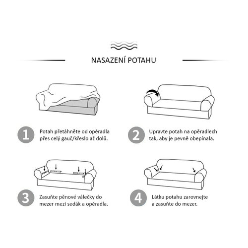 Husă multielastică fotoliu 4Home Magic clean verde, 90 - 140  cm