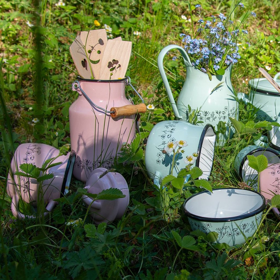 Orion LOUKA zománcozott edény, fedővel 16 cm, zöld termék 2. képe
