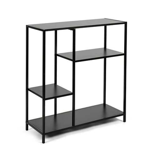Kovový regál LOFTY GRID SHADOW, 86 x 80 cm, černá