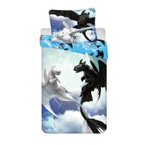 Дитяча бавовняна постільна білизна How to TrainYour Dragon "Sky" , 140 х 200 см, 70 х 90 см