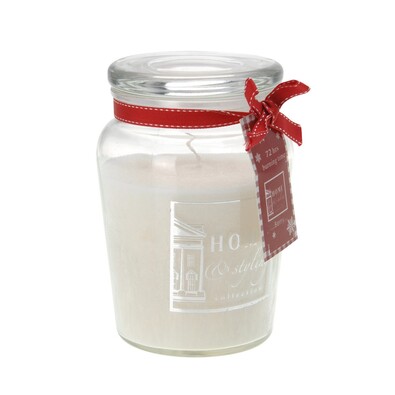 Lumânare aromată Morlais, în borcan, alb, 14,5 cm