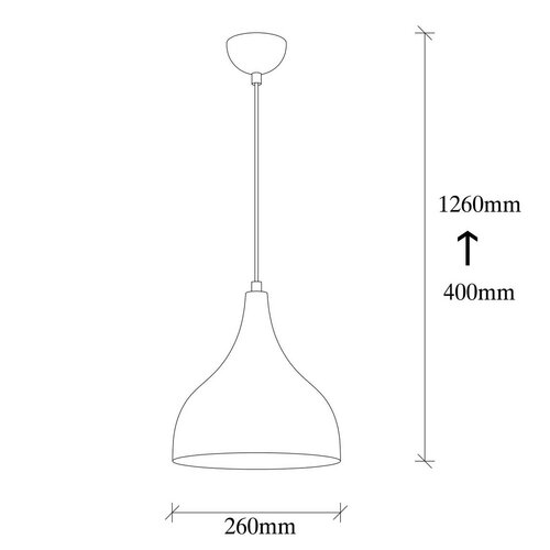 Lampa wisząca Saglam - 3726, miedziany
