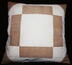 Bavlněný povlak na polštářek, 40 x 40 cm, hnědý, bílá + hnědá, 40 x 40 cm