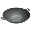 Cattara 13069 Grillpfanne Wok Gusseisen, Durchmesser 31 c m