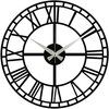 Ceas de perete Enzoclock - S002 Black , 48 x 48 cm