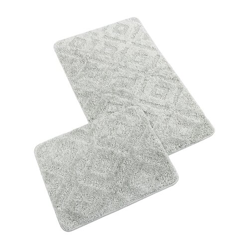 Bellatex Badematten-Set ohne Ausschnitt BANYSILVER hellgrau, 60 x 100, 60 x 50 cm