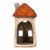Svietnik na čajovú sviečku Domček, 7 x 13 x 6 cm