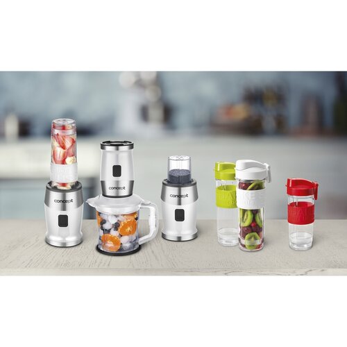 Blender multifuncțional Concept SM3391 FreshNutri 700 W + 2 x 570 ml + 400 ml sticle, alb