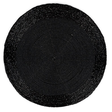 Sport farfurii din mărgele, negru, 30 cm