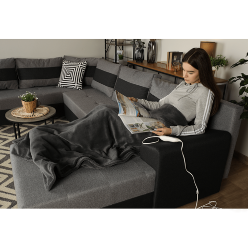 Elektryczna kołdra grzewcza MEDISA, ciemnoszara