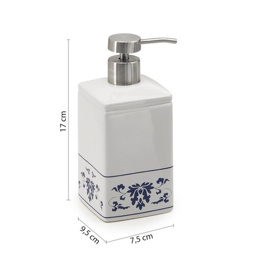 GEDY CX8189 Cixi szappanadagoló állványra,porcelán, fehér/kék